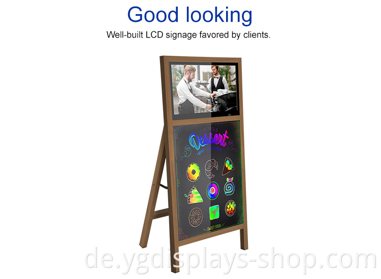 21.5“ LCD with illuminated markerboard 